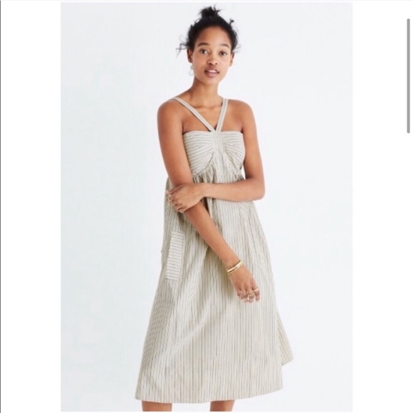 Madewell Dresses & Skirts - Madewell Beige Striped Midi Dress